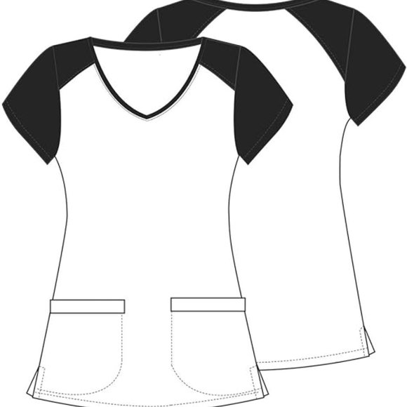 NWT TOONIFORMS Peanuts/Charlie Brown and Snoopy scrub top. XL - Picture 9 of 9